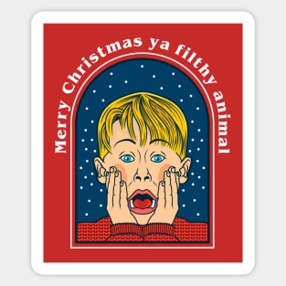 Merry Christmas ya filthy animals Sticker